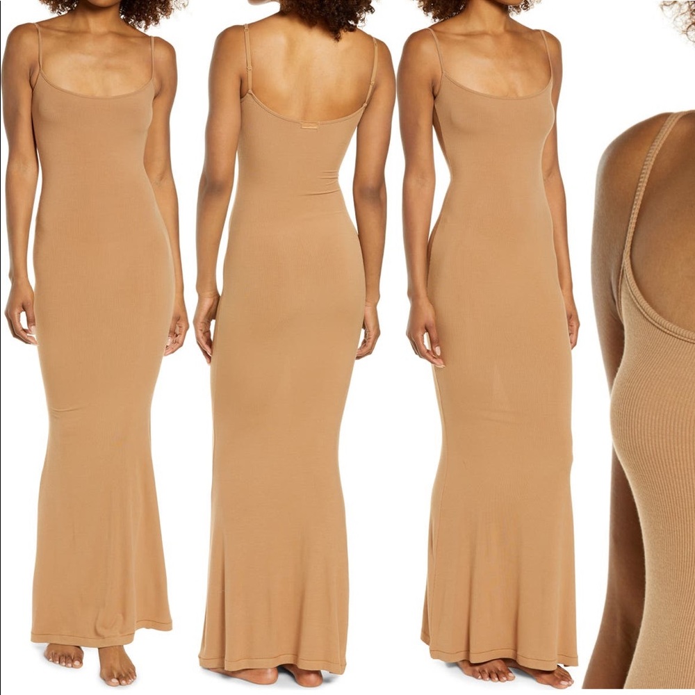 NWT SKIMS long ribbed slipdress